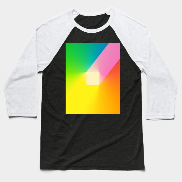 rainbow glitch Baseball T-Shirt by claudiolemos